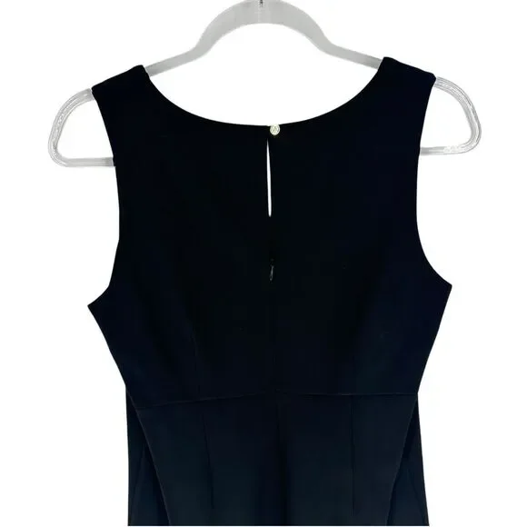 Jude Connally Dress Womens Medium Black Naomi Ponte Knit Sleeveless NEW $228